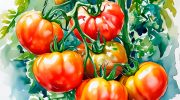 помидоры акварель