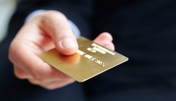 credit card in the hand