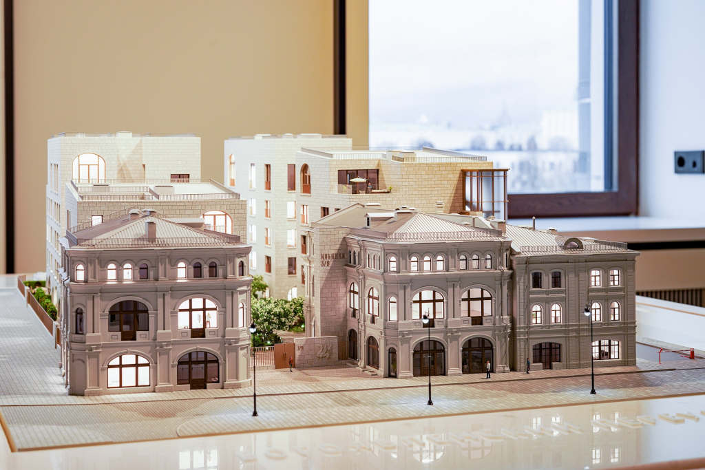 Архитектурный макет клубных особняков Ильинка 3.8