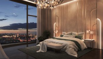 Мастер-спальня с видом на Кремль