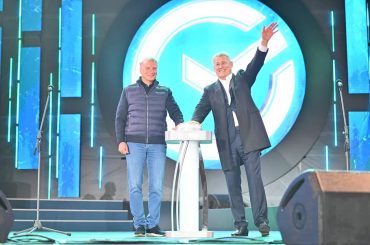 герман греф и радий хабиров на открытии парка ленина в уфе